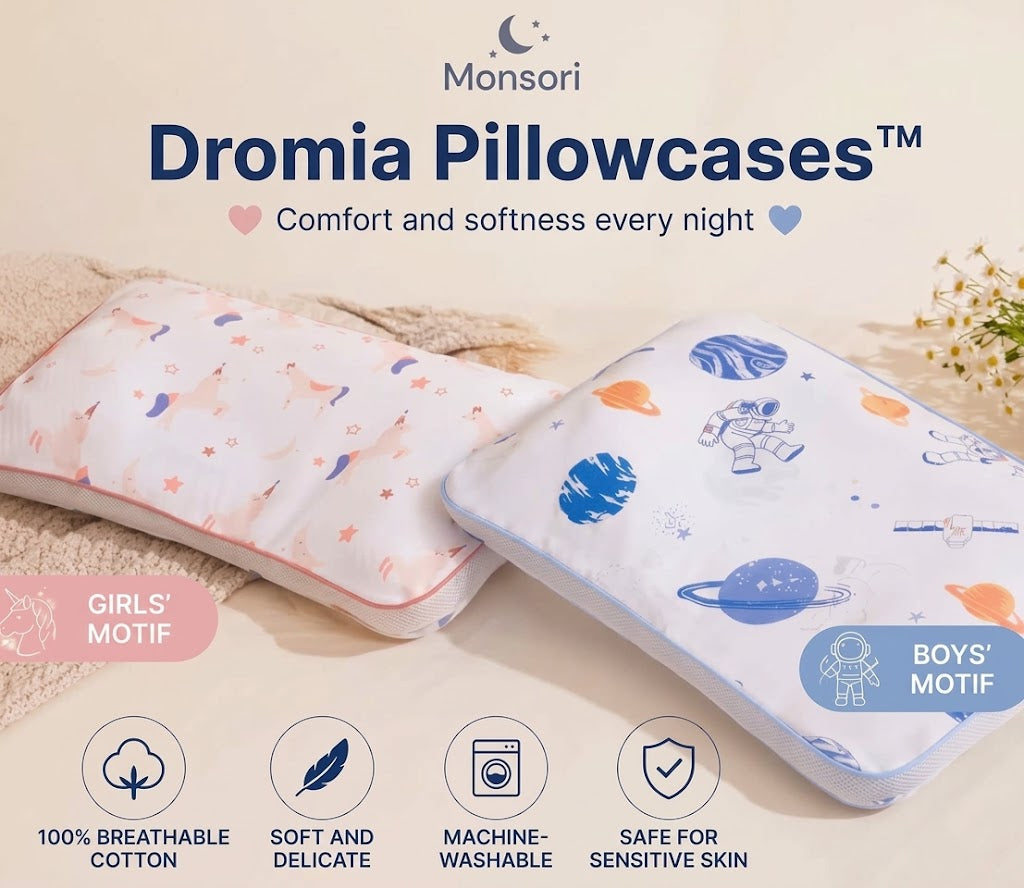 Ergonomic pillowcase for Dromia™